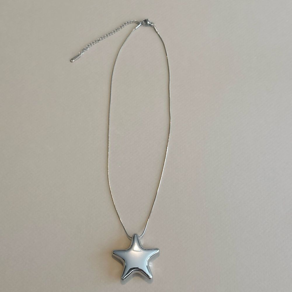 Silver Star Pendant Necklace M1219